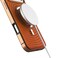 جراب Levelo Spirale PU الجلدي الهجين لهاتف iPhone 17 Pro Max، متوافق مع MagSafe، مقاوم للصدمات، إطار من سبائك الألومنيوم للكاميرا والحواف، تم اختباره ضد السقوط - برتقالي شروق الشمس