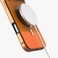 Levelo Cuir Leather Hybrid Case for iPhone 17 Pro , Strong Magnets &amp; MagSafe Compatible, Shock-Resistant Bumper, Aluminum Alloy Frame, Drop-Tested &ndash; Sunrise Orange