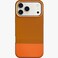 Levelo Cuir Leather Hybrid Case for iPhone 17 Pro , Strong Magnets &amp; MagSafe Compatible, Shock-Resistant Bumper, Aluminum Alloy Frame, Drop-Tested &ndash; Sunrise Orange
