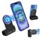Porodo Mobile Phone Automatic Photo Magnetic Powerbank with Camera Shutter Remote, 4800mAh Battery, Strong Magnetic Grip, Detachable MagSafe Ring Light, 360&deg; Rotating LED Light, ABS Material &ndash; Black
