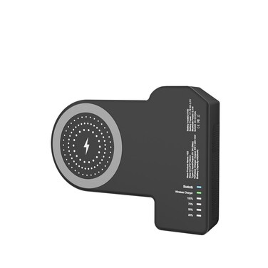 Porodo Mobile Phone Automatic Photo Magnetic Powerbank with Camera Shutter Remote, 4800mAh Battery, Strong Magnetic Grip, Detachable MagSafe Ring Light, 360&deg; Rotating LED Light, ABS Material &ndash; Black
