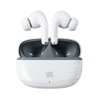 Porodo Soundtec Nimbus True Wireless Earbuds, 5 Hours Playtime, 180mAh Charging Case, Type-C Charging, Music Mode, Immersive Audio, Stereo Sound, Touch Control, Recharge Time 1.5 Hours - White
