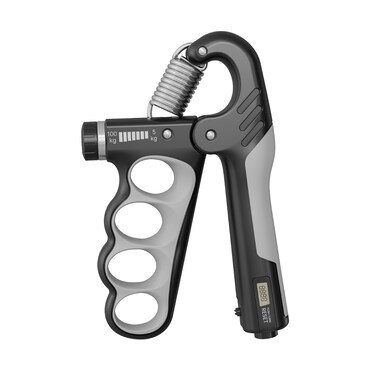 Green Lion Grip Master Hand Grip Strengthener with 5-100kg Resistance Range, Tracking Motivation, Rotary Knob Adjustment, High-Tension Spring, Portable &amp; Durable &ndash; Black