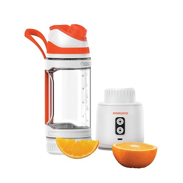 Porodo Lifestyle Nutrimix Portable Blender, 700ml Capacity, USB-C Rechargeable, Dual-Spin Technology, 18000 RPM, Tritan Jar &amp; Stainless Steel Blades, Shakes &amp; Smoothies &ndash; White
