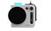 Porodo Vibego Mini RGB Speaker, Bluetooth 5.4, 2000mAh Battery, 10-15 Hours Playtime, 2.64&rdquo; Touch Display, RGB Lighting, Type-C Charging &ndash; White
