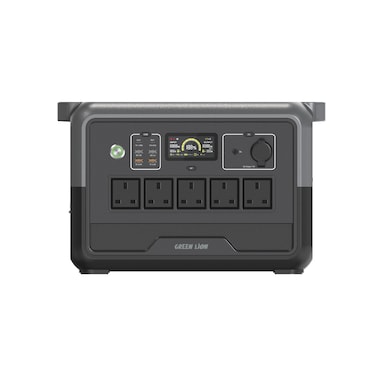 Green Lion PGX1200 Power Station with 45000mAh Battery Capacity, 400W Solar Input, 1000W AC Input, 3-Mode LED Light, Multi-Layer Safety, Large LCD Display &ndash; Black