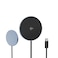 Powerology Elero Magnetic Wireless Car Charger, Ultra-Thin Qi2 Magnetic Wireless Charger, 15W Output for iPhone, 5W Output for AirPods, Durable Aluminum Build, 1.2M Cable - Gun Gray
