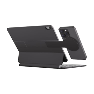 Powerology Dynaboard Wireless Keyboard Case for iPad Pro 13", RGB Backlighting, Multi-Gesture Trackpad, Auto Wake/Sleep, Magnetic Phone Holder, Bluetooth 5.1 &ndash; Black
