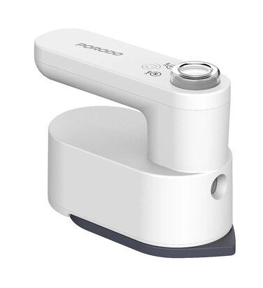 Porodo Lifestyle Heatpulse Portable Steam Iron with Ultrasonic Steam Generator, Type-C Charging Port, Adjustable Temperature Level, 40 Minutes Continuous Ironing, 5200mAh Battery Capacity - White