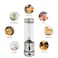 Powerology Vitromix Portable Blender, 450ML Capacity, 12 Stainless Steel Blades, Powerful 250W High-Speed Motor, Ice-Crashing, Safe Stainless Steel Blades, USB-C Charging, 6000mAh Battery &ndash; Silver