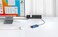 Porodo 3250W Multi-Port UK Power Strip with PD 20W USB-C, 5 AC &amp; 4 Smart USB Ports, Built-In Safety Features, Smart Charging, Retractable Type-C Cable, UK Plug, Black

