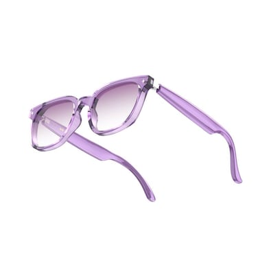 Powerology Nice Smart BT Sunglasses with Touch Control, Hi-Fi Sound, 8H Playback Time, 6H Talk Time, 2H Charging Time, 2x90mAh Battery, UV Protection, Auto-Pairing &ndash; Purple
