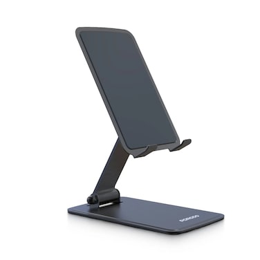 Porodo Foldable Desktop Stand with Anti-Slip Base, 360&deg; Rotation, 4.7-13 Inch Device Compatibility, Adjustable Viewing Angle, Horizontal &amp; Vertical, Universal Compatibility - Gray
