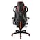 Porodo Gaming Ergonomic Gaming Chair with Built-in Speakers, RGB Lighting, Adjustable 3D Armrest, Integrated Footrest, Multifunction Mechanism, Ergonomic Design - Black / Orange