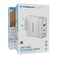 Powerology Lunex Series 3-Port Fast Charging Adapter with 100W PD USB-C Output, 18W QC USB-A Output, Multi-Device Charging, Powerful Laptop Charging, Universal Protocol Support &ndash; White