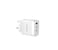 Powerology Lunex Series 3-Port Fast Charging Adapter with UK 3-Pin Plug, 65W PD USB-C Output, 22.5W QC USB-A Output, Multi-Device Charging, Universal Protocol Support &ndash; White