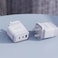 Powerology Lunex Series 3-Port Fast Charging Adapter with UK 3-Pin Plug, 65W PD USB-C Output, 22.5W QC USB-A Output, Multi-Device Charging, Universal Protocol Support &ndash; White