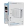 Powerology Lunex Series 3-Port Fast Charging Adapter with UK 3-Pin Plug, 65W PD USB-C Output, 22.5W QC USB-A Output, Multi-Device Charging, Universal Protocol Support &ndash; White