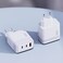 POWEROLOGY TRIPLE PORT PD 65W ADAPTER WITH USB-C*2 + USB-A + EU PLUG &ndash; WHITE