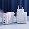 POWEROLOGY TRIPLE PORT PD 65W ADAPTER WITH USB-C*2 + USB-A + EU PLUG &ndash; WHITE