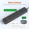 Porodo CHARGELINK شريط الطاقة الذكي 15W مع التحكم عبر التطبيق، طاقة مُقدرة 2990W، 4 منافذ AC و 3 منافذ USB، مساعد صوتي، مؤقت، Wi-Fi و Bluetooth V5.1 – أسود
