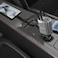 Porodo 45W Car Charger with Foldable Design, LED Voltage Display, 111W Maximum Output, Simultaneous Charging, Fast Charge Support, QC 36W, PD 45W, 80cm Type-C &amp; Lightning Retractable Cables &ndash; Black