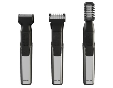 ماكينة حلاقة وقص الشعر 3 في 1 من جرين لايون، شفرات من الفولاذ المقاوم للصدأ، تشغيل سلكي ولاسلكي مع عمر بطارية يصل إلى 1.5 ساعة - رمادي