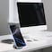 Porodo Aromatic Foldable Phone Holder with Built-in Aroma Diffuser, 360&deg; Rotation, Zinc Alloy Design, 20 Powerful N52 Magnets for Secure Hold &ndash; Gray
