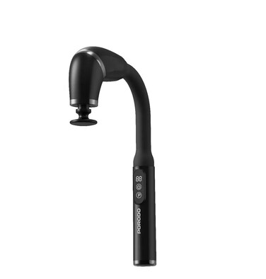 جهاز تدليك عميق بورودو لايف ستايل بمقبض على شكل حرف U وأربعة رؤوس وشاشة LCD ذكية - أسود