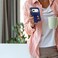 Levelo Morphix Silicone GripStand Case for iPhone 17 Pro , Hands-Free Viewing, Shock-Resistant, Microfiber Lining, Horizontal &amp; Vertical Stand &ndash; Dark Blue