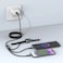 Porodo TrioLink 3-in-1 Charging Cable with 60W Type-C Output, 10W Lightning Output, 5W iWatch Charger Output, 1.2m Cable Length, Aluminum Alloy &amp; TPE Materials - Black