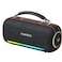 Porodo Soundtec Sonify Portable Wireless Speaker with Grip Handle, 4000mAh Battery, 30W Output Power, Bluetooth Version 5.3, USB-C Charging, 5.5 Hours Play Time, RGB Lights - Black