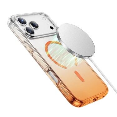 Green Lion Gradient MagSafe Case for iPhone 17 Pro, Powerful Magnetic Lock, Antioxidant Layer, Scratch Resistant, Anti-Yellowing, Drop Protection, Air Cushion, Non-Slip Grip &ndash; Orange Titanium
