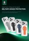 Green Lion MagSafe Leather Grip Case for iPhone 17 Pro, Crystal Clear, Scratch Resistance, Leather Grip Strap, Strong Magnets, Military-Grade Protection &ndash; Orange Titanium