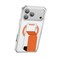 Green Lion MagSafe Leather Grip Case for iPhone 17 Pro, Crystal Clear, Scratch Resistance, Leather Grip Strap, Strong Magnets, Military-Grade Protection &ndash; Orange Titanium