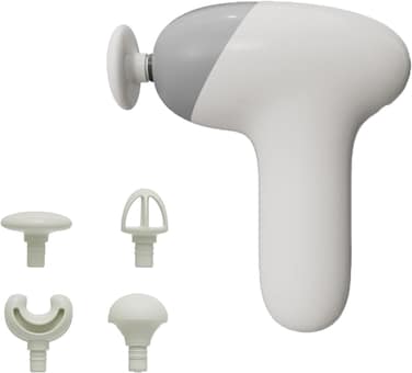 Porodo Lifestyle Cordless Mini Massage Gun, 30W, 5 Speed Levels, 4H Working Time, 3000RPM, Adjustable Massage Intensity, Safety Auto Shut-Off, 6mm Massage Stroke &ndash; Beige
