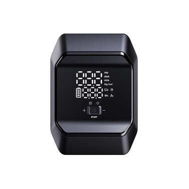 Powerology InflateBoost جهاز بدء التشغيل   ضاغط هواء، ضغط 160PSI كحد أقصى، تيار ذروة 1000A، 5 أوضاع للنفخ، بنك طاقة وفلاش لايت – أسود