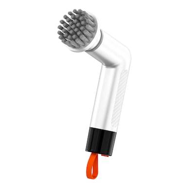 Porodo Lifestyle MiniSpin Electric Cleaning Brush with 5 Heads, Type-C Fast Charging, 360&deg; Rotating Deep Clean, IPX6 Water Resistance, 1200mAh Battery, Dual-Speed Cleaning &ndash; White