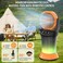 Porodo FreshPulse Portable Misting Fan with Cool Spray, 15000mAh Battery, 98 Hours Working Time, 2L Water Tank, Remote Control, RGB Lighting &ndash; Orange/Black
