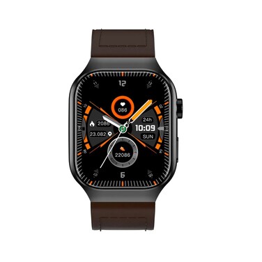 Green Lion Ridge Smart Watch with Magnetic Charging, Bluetooth Calls, Music Player, Health Monitoring - Black / Brown