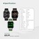Green Lion Ridge Smart Watch with Magnetic Charging, Bluetooth Calls, Music Player, Health Monitoring - Black / Brown