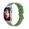 Green Lion Ridge Smart Watch with Magnetic Charging, Bluetooth Calls, Music Player, Health Monitoring - Silver / Green