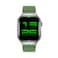 Green Lion Ridge Smart Watch with Magnetic Charging, Bluetooth Calls, Music Player, Health Monitoring - Silver / Green