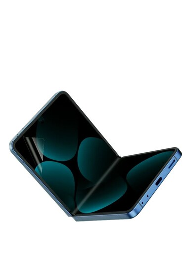 حزمة حماية الخصوصية Green Lion Flip لجهاز Z Flip 7 مع فيلم مرن، حماية من التلصص، تصميم فائق النحافة، زجاج مقاوم للخدش 9H، مقاوم للبصمات – أسود