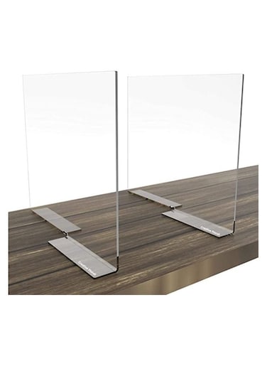 Creative Planet Acrylic shelf dividers clear cupboard Bookshelf Pantry storage separators (Set of 2)