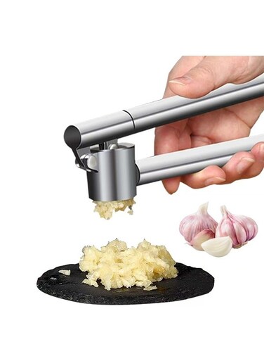 Press Mincer - 304 Stainless Steel Garlic Crusher, Detachable, Heavy-duty, Rust Proof , Professional Garlic Presser Crusher and Peeler Set, Sturdy Ginger Press for Nuts and Seeds, Easy to Clean and Dishwasher