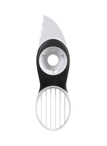 3-In-1 Avocado Slicer White/Black 5.7x2.5x19cm