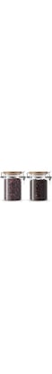 Glass Jars, Mason Jars With Bamboo Lids, Jar with Clamp Lids, Clear Pantry Organization and Storage Containers Ideal for Sugar, Honey, Coffee, Cookie, Candy, Cereals (2Pcs 900ml/27oz）