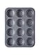 ECVV Cake Bakeware Mould, Carbon Steel Muffin Pan, 12 Cavity Bakeware Non-Stick Cake Baking Pan, Mini Pie Pans, Carbon Steel Muffin Tray, Standard Baking Pan Mold for Oven Baking