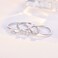 J152 3 In 1 Four-Leaf Clover Detachable Open Adjustable Ring(One Set)